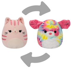 Squishmallow Flipamallow Plush 5" Laura Cat/Shena Dog