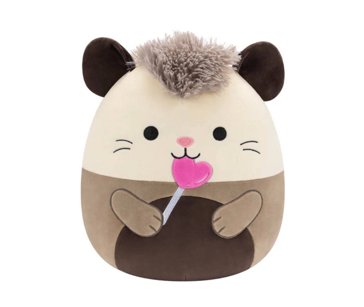 Squishmallow Plush Toy Valentine 5" Luanne Opossum Lollipop