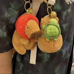 Cute Capybara Plush Keychain