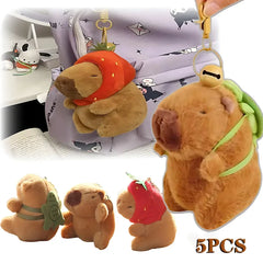 Cute Capybara Plush Keychain