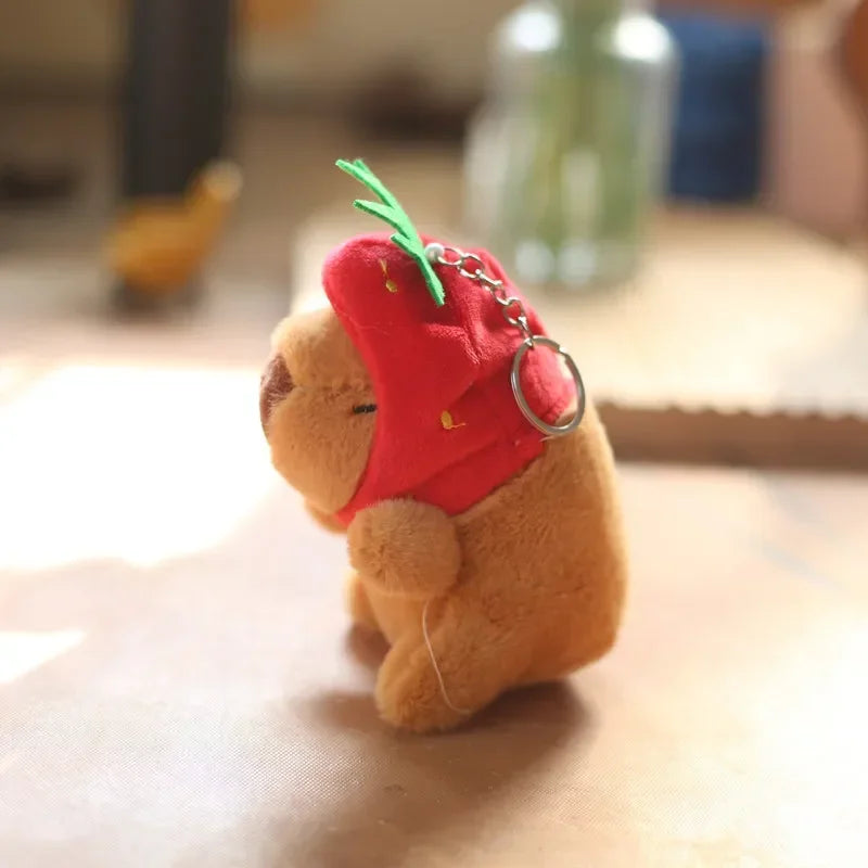 Cute Capybara Plush Keychain