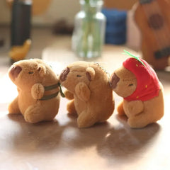 Cute Capybara Plush Keychain
